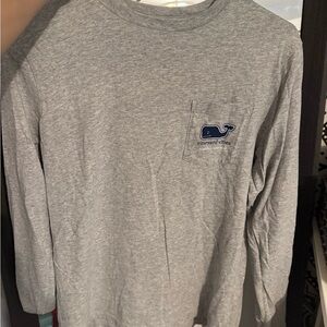 Vineyard Vines Heather Gray Pocket Tee